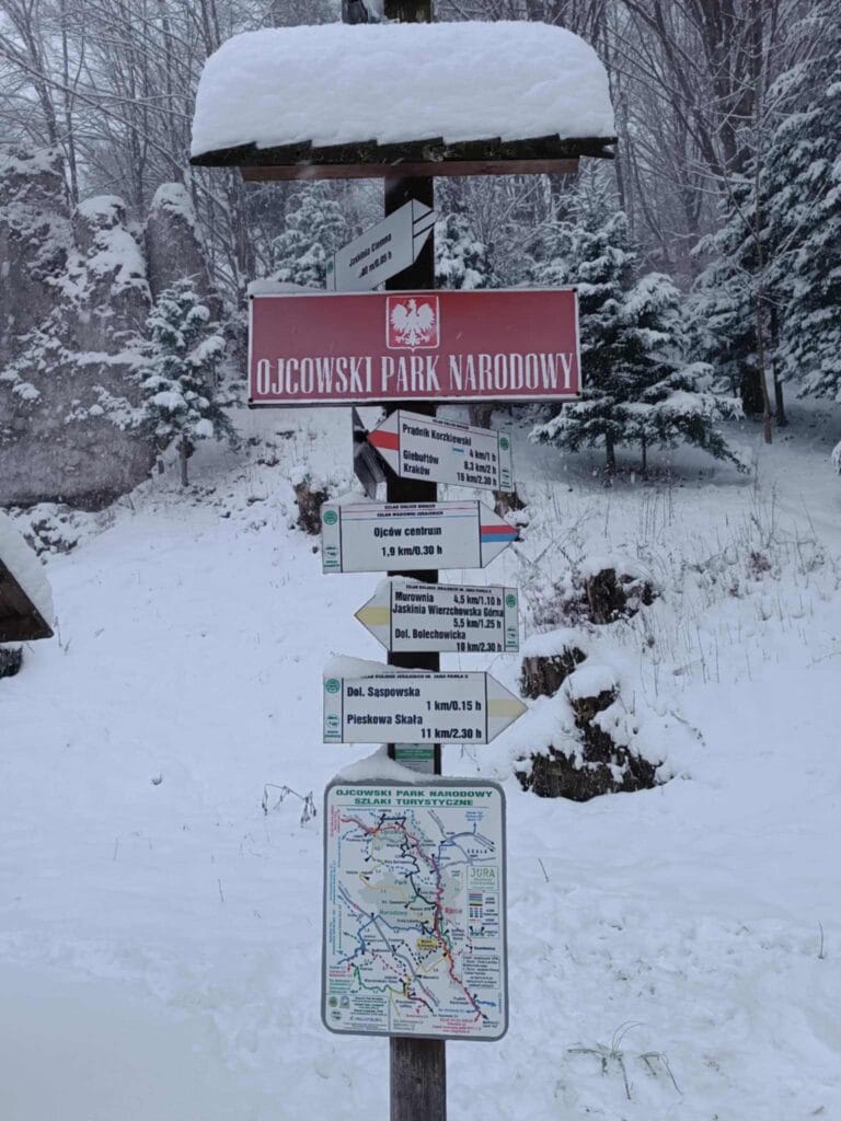 Ojcowski Park Narodowy - szlak na 1 dzień Ojcowski Park Narodowy zimą