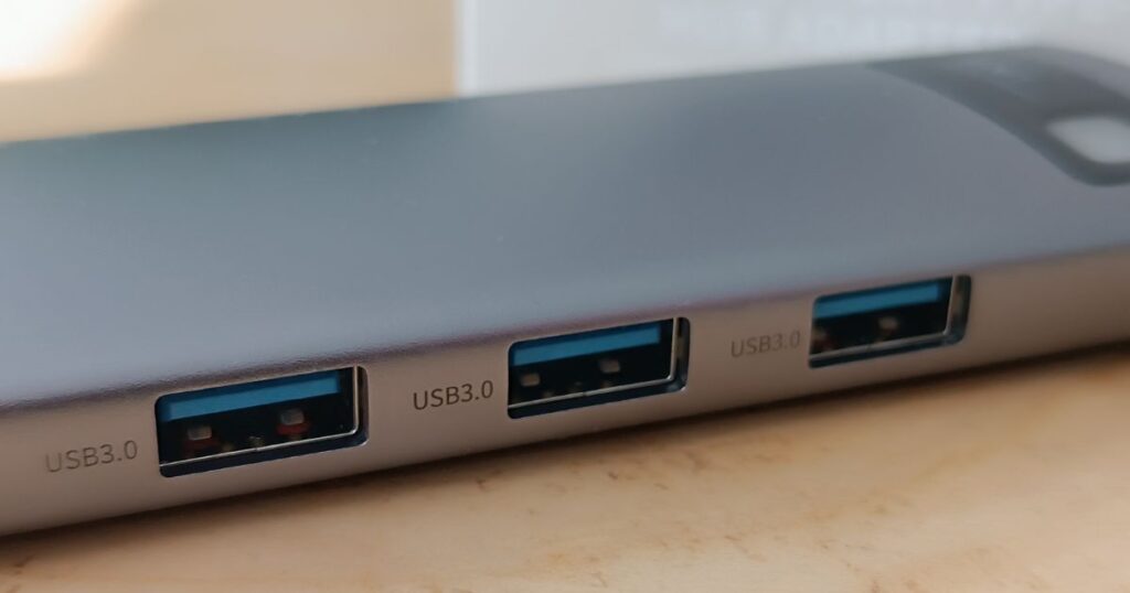 Wielofunkcyjny Adapter HUB Baseus Metal Gleam 6w1 – recenzja HUB Baseus porty usb